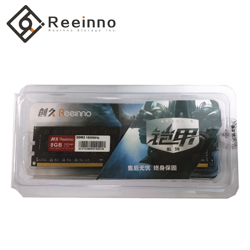 

Ram memory Reeinno 4GB ddr3 ram 1600MHz Desktop memory 1.5V NON-ECC 12800MB/s 240pin Lifetime Warranty Single memory in stock