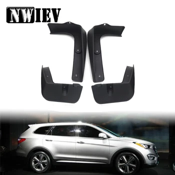 

NWIEV Car styling Front Rear Mudguards For Hyundai Santa Fe / IX45 (DM) 2013 2014 Mudflaps Fenders 1Set Mud Flaps Accessories