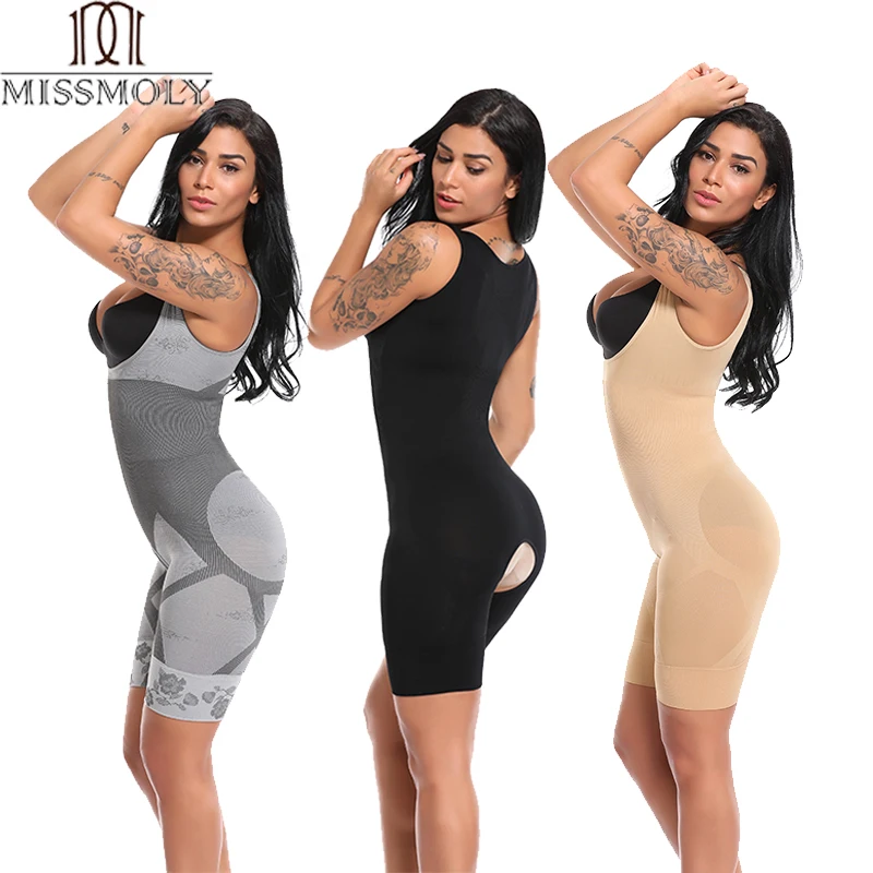 Мисс Moly Bamboo Full Body Shaper Магия Пластика корсет для похудения Тяговая Нижнее белье бедра редуктора моделирование Корректирующее белье для