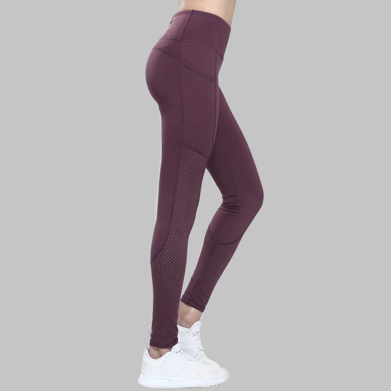 

BINAND Solid Tight High Elastic Fitness Yoga Pants Women Breathable Sweat-wicking High Waist Exercise Jogging Yoga Leggings