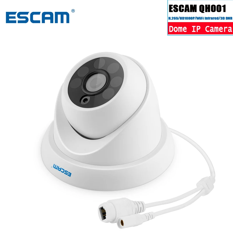 

ESCAM QH001 ONVIF H.265 1080P P2P IR Dome IP Camera With Smart Analysis Function Home Security Surveillance Cameras