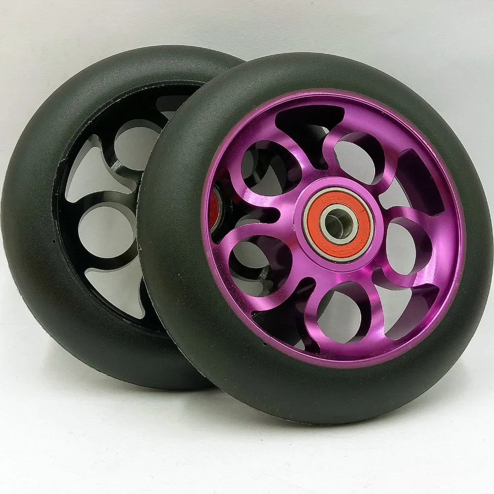 2 шт 110 мм высокоэластичные носимые с подшипником колеса для трюкового скутера роликовые лыжи колеса