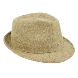 Новая мода Для мужчин джаз шляпа Британский Стиль Котелок летние пары "пляжные Панама-серый меланж/черный/хаки