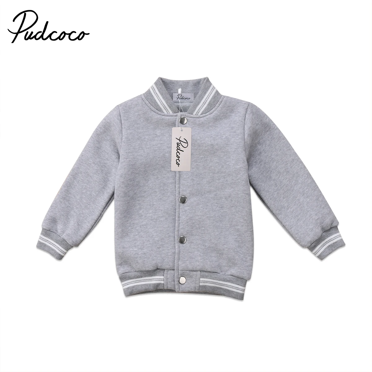 

Pudcoco Toddler Kids Baby Boys Girls Unisex Clothes Fashion Long Sleeve O-Neck Coat 6M-5Y Helen115