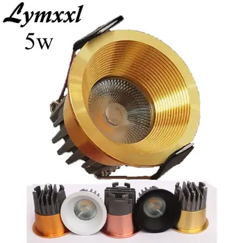 

Gold White Led CoB Downlight 5w Led Cabinet Lamp Spotlight AC85-265V Indoor Recessed Led Down Light with driver