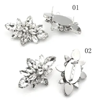 

1PCS Diy Shoes Flower Charms Crystal Diamond Shoe Clips Fashion Wedding Decoration Buckle Bridal High-heel Pumps Accessories