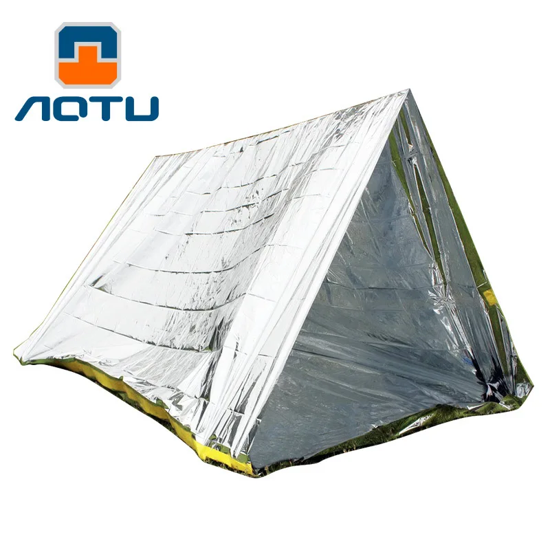 

NEW 2019 Outdoor Double makeshift tents insulation PET first aid relief portable tent warm rescue blanket