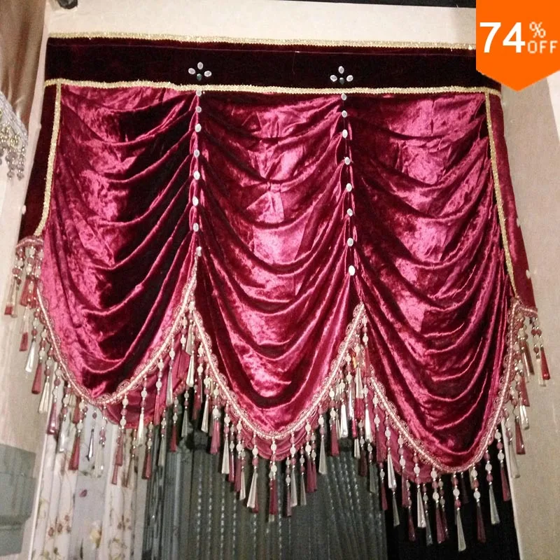 Us 87 29 10 Off Purplish Red Corridor Curtains Of Restaurant Curtain Phenix Wind Classic Elegant Lobby Room Curtains Bedroom Purplish Red Blinds In