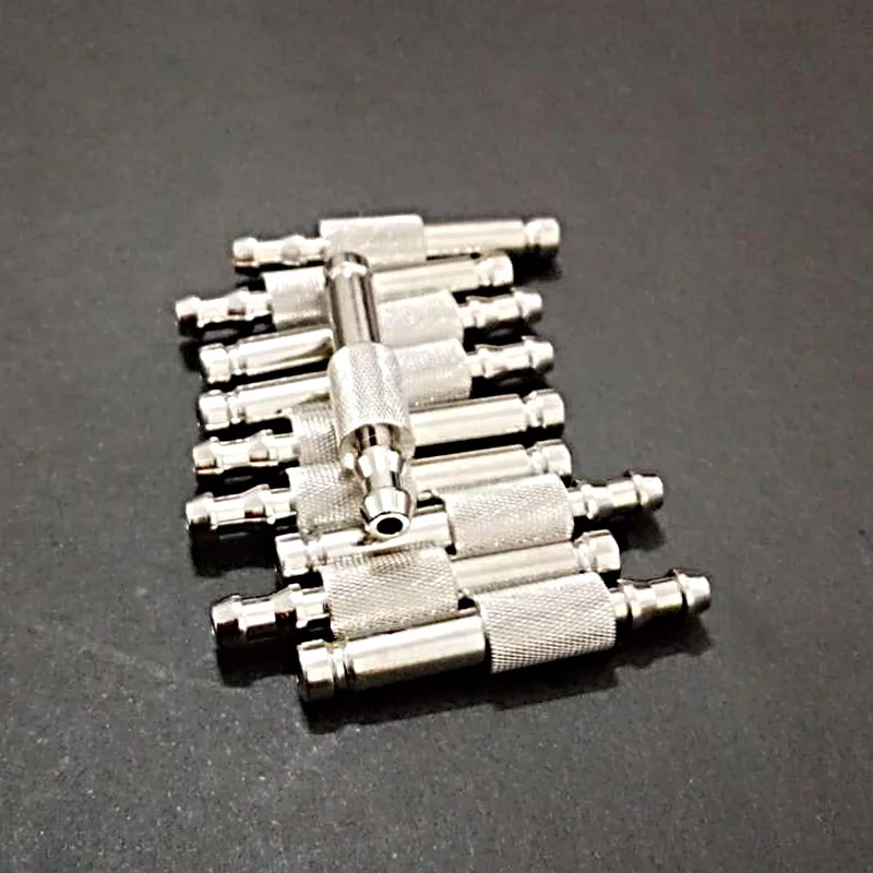 

10pcs NIBP cuff airway connector, Air hose metal connector Use for connect HP monitor plug channel connector.