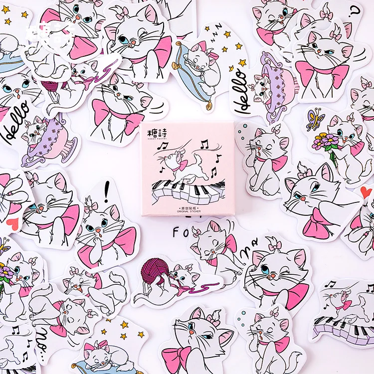 

45 Pcs/bag Pretty Cats Decorative Diy Stickers Card Stickers Scrapbooking Stick Label Diary Stationery Album Stickers