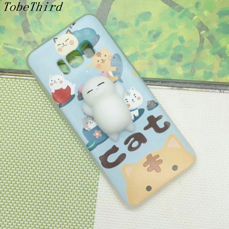 For Samsung Galaxy S8 Squishy Phone Case 3D Cute Silicon Animal cat Kitty case S5 S6 S7edge J3 J5 J7 2016 A3 A5 2017 |