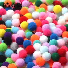 Помпоном 8/10/12/15/20 мм мягкий Pompones пушистой плюшевой ткани ремесла Сделай Сам Pom Poms мяч помпоном Свадебные украшения домашнего декора Швейные принадлежности