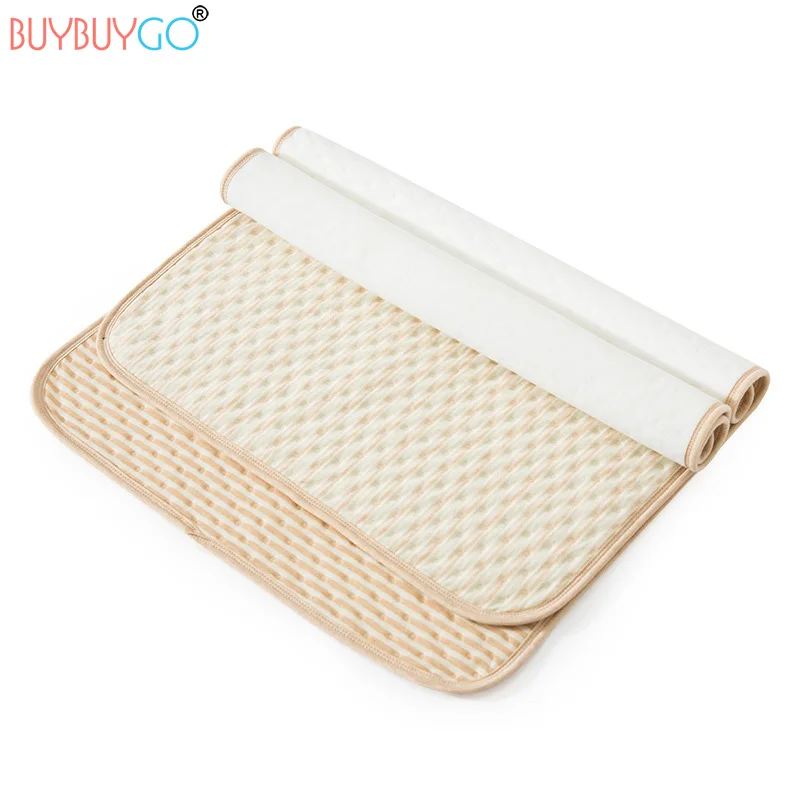 Baby Diaper Changing Mats 4 Layers Natural Colored Cotton Portable