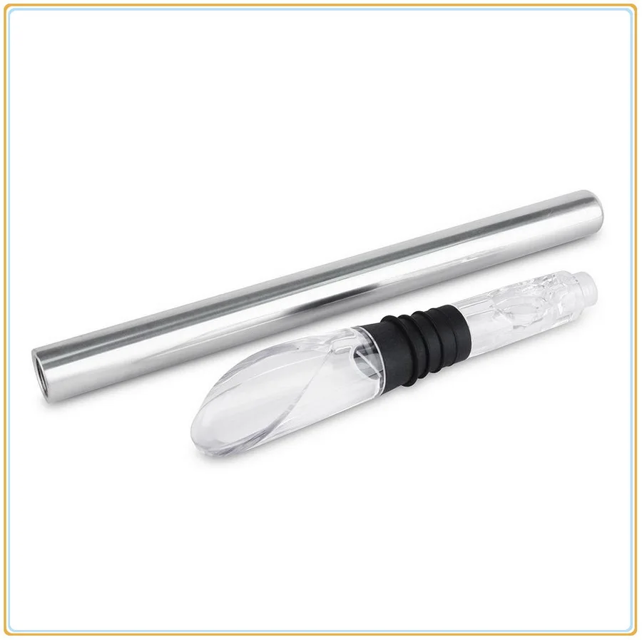 by dhl 50set Ice Wine Chiller Stick With Wine Pourer Wine Cooling Stick