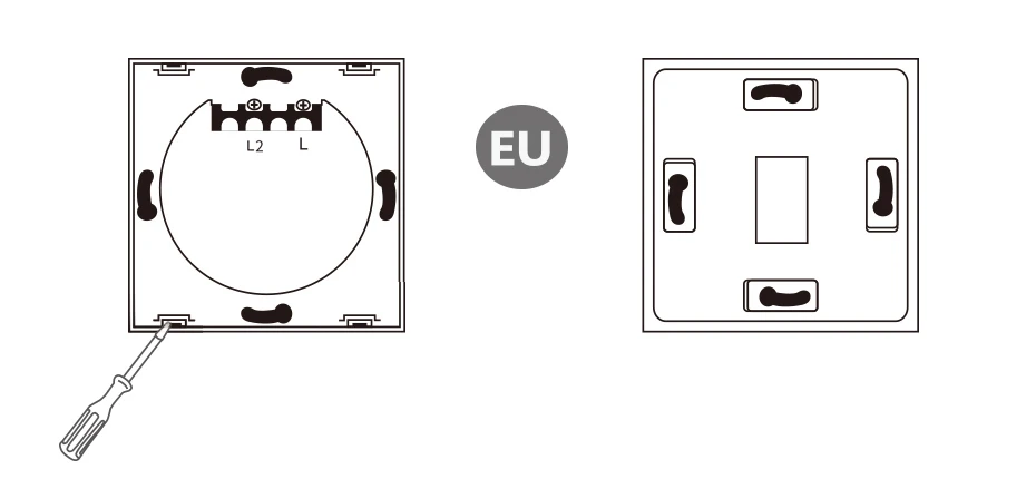 Vrey ЕС стандартный сенсорный выключатель, прерыватель сенсорный выключатель, 1 банда 1 способ, AC110-220V выключатель света, настенный сенсорный выключатель