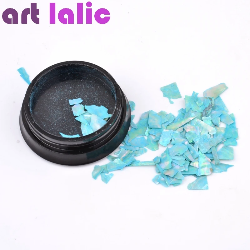 Artlalic 1 مربع جميلة أذن البحر قذيفة قطعة 3D سحر مسمار الفن زينة شريحة DIY الجمال مسمار الشارات مانيكير الديكور مجوهرات