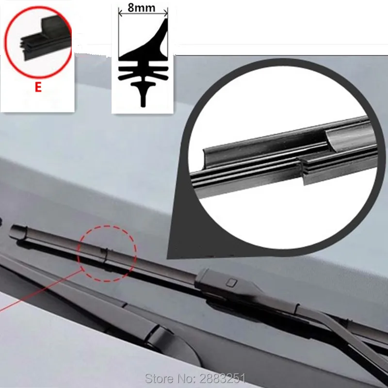 Free shipping Car Wiper Blade Insert Rubber strip(Refill) for volkswagen vw CC polo passat b5 b6
