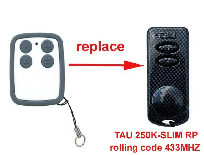 TAU 250K-SLIM RP compatible remote Control 433mhz rolling code high quality compatible remote control replace seip 433 rc am 433 92mhz remote