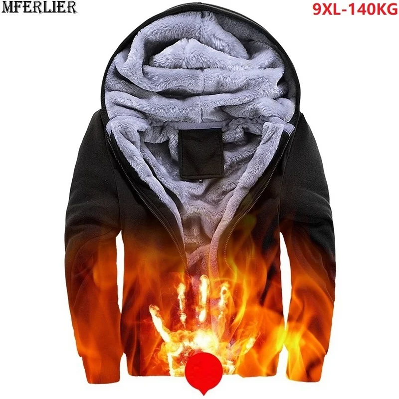Мужские Дешевые парки 8XL 9XL флисовые толстые теплые зимние куртки из хлопка