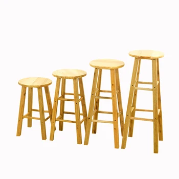 

Solid Wood Bar Stool High Bar Chair High Stool Bar Stool Rubber Wooden Ladder Stool High Bar Chair Bar Stools Modern Bar Chairs