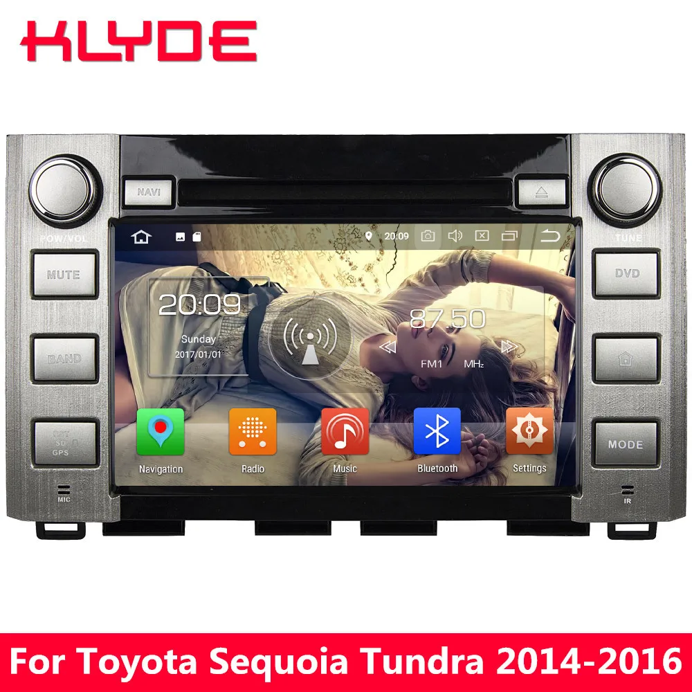 

KLYDE 8" 4G WIFI Octa Core Android 8 7.1 4GB RAM 32GB Car DVD Player Radio GPS Glonass For Toyota Sequoia Tundra 2014 2015 2016