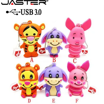 

JASTER cartoon animal tigger pendrive 4GB 8GB 16GB 32G 64G USB 3.0 Thumb Memory Stick Pen Drive Cartoon Cute pig USB Flash Drive
