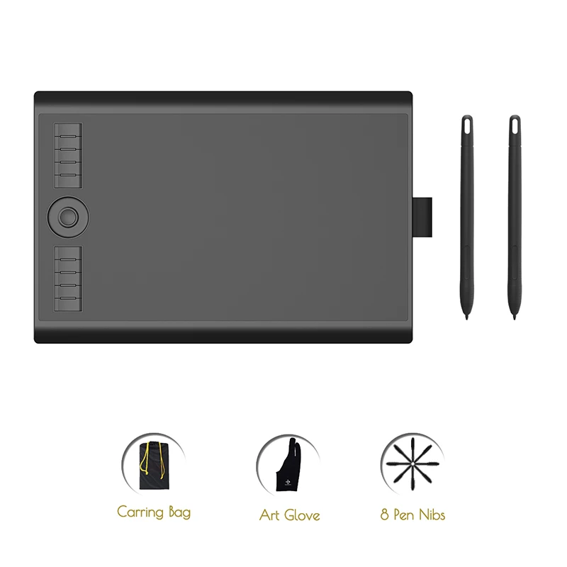 Goede GAOMON M10K2018 Versie met Twee Batterij Gratis Pen 8192 Druk Kunstenaar Digitale Grafische Tablet voor Tekening elektronische Schrijven