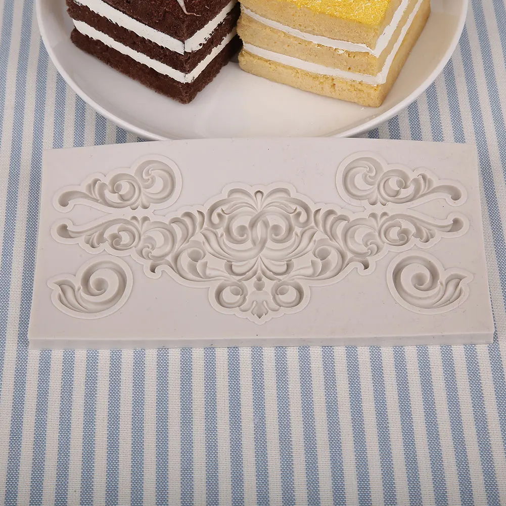

Baroque Designed Border Cake Chocolate Cookies Bread Baking Kitchen Mould Tool Cake Flower Mold Maker DIY for Kitchen Accessory