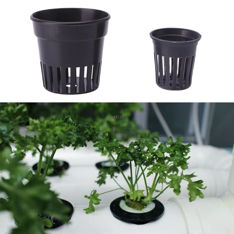 New 10pcs Plastic Pot Baskets Aquarium Aquatic Water Plant Grass