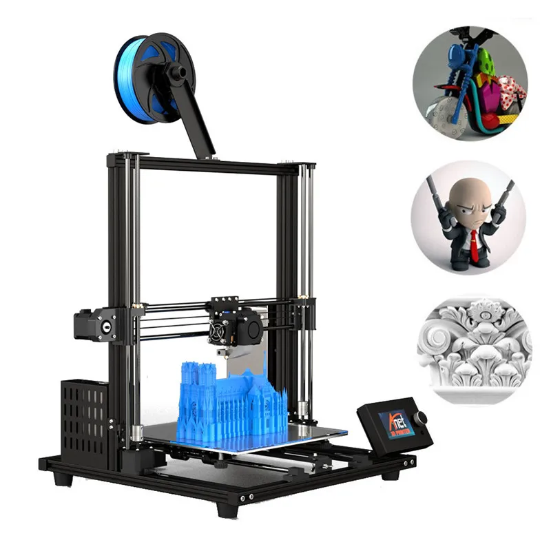 

3D Printer 11.8" x 11.8" x 13.8" Pro Printing Large Print Size Full Color DIY Assembled Nozzle Heat Bed