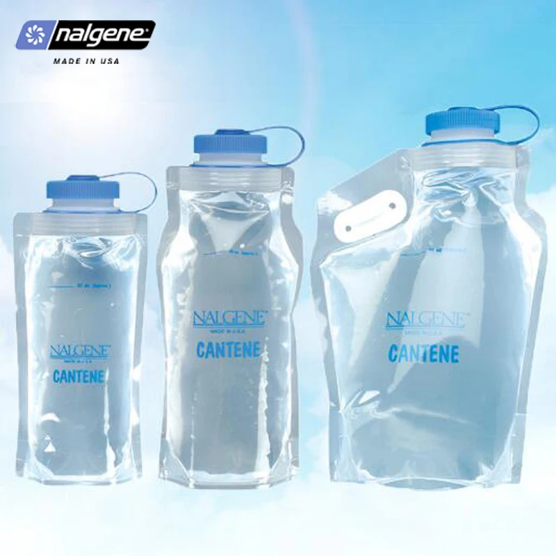 

Nalgene Large capacity outdoor hiking exercise wide mouth elastic folding water bag Space Cup 1L/1 .5 L/3 L