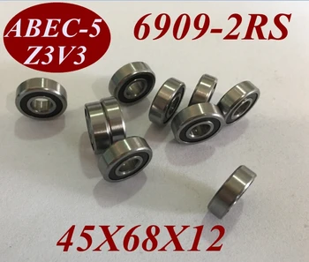

2Pcs 6909RS 6909 RS 6909RZ 6909 2RS 6909-2RS 45X68X12 MM 45*68*12 MM Miniature roller shaft motor deep groove Ball Bearing tools