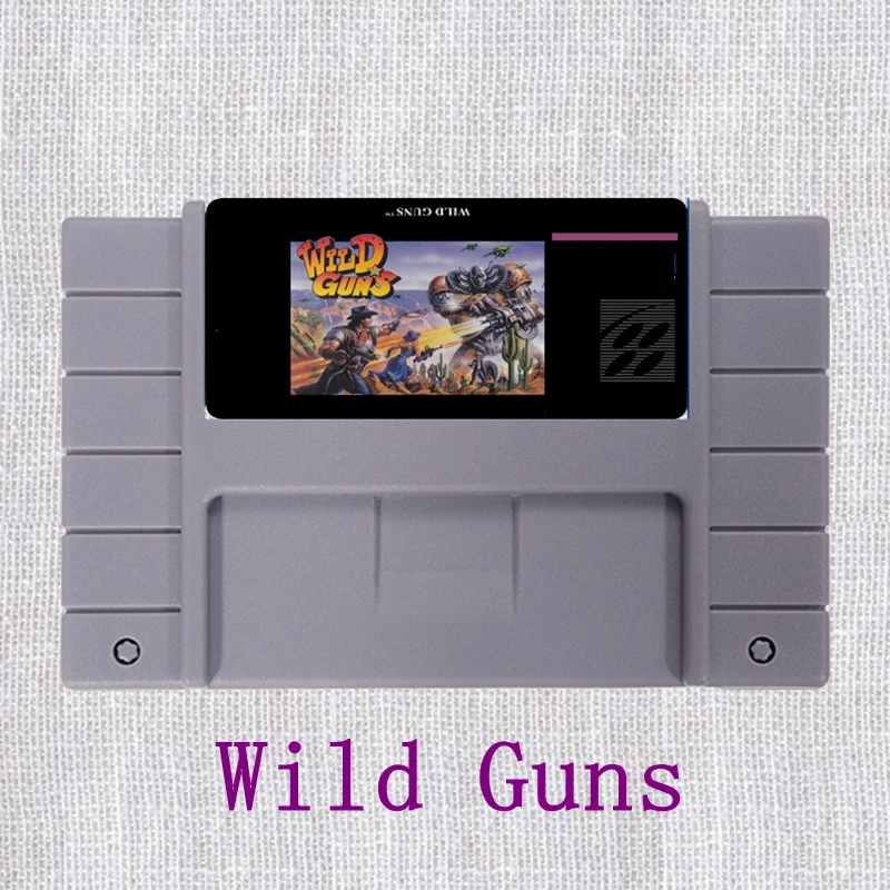 

Wild Guns 16 Bit NTSC Big Gray Game Card For USA Version Game Player
