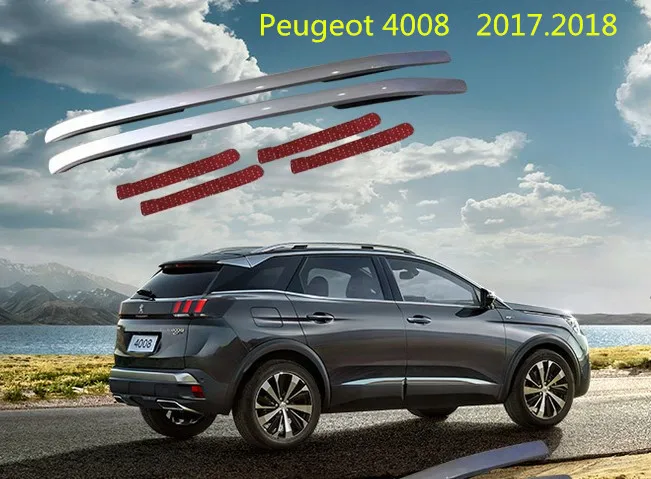 لبيجو 4008 2017.2018 سقف الرفوف السيارات الأمتعة سيارة رف تركيب معجون الألومنيوم عالية الجودة ماركة جديدة الملحقات