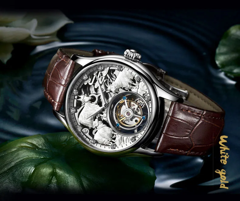 Tourbillon механические часы мужские Лидирующий бренд часы сапфировые зеркальные оригинальные ручные обмотки полый ход Мужские t Овцы циферблат часы Saat