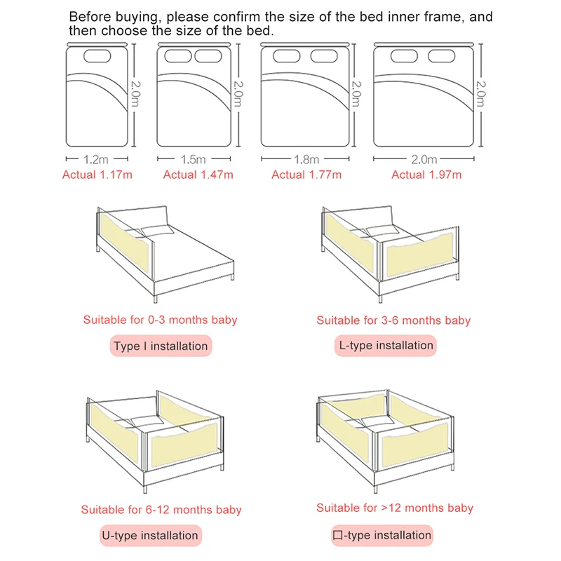 Имбэби Детские барьер для кровати защитные ворота Детские барьер для кроватки рельсы безопасности ограждения дети ограждение детские Манеж защита на кровать