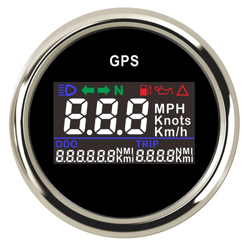 

52mm Car Motorcycle Speedometer MPH Km/h 0~999 Knots Adjustable Digital Speedometer Multi-indicator Gauge With Backlight