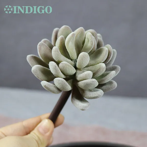 Плюшевое элегантное искусственное суккулентное растение, пластиковое цветочное украшение, зеленое растение, фон - Цвет: 1 pc pink