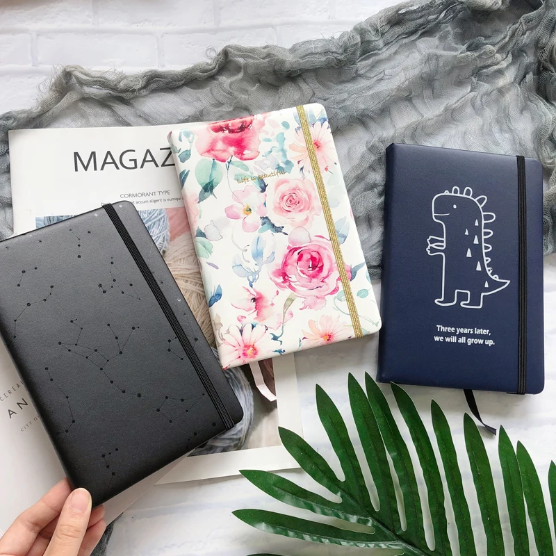 

Lovedoki Cute Faux Leather Cover Bullet Journal Undated Planner Organizer For Full Year Daily Student School Stationery Supplies