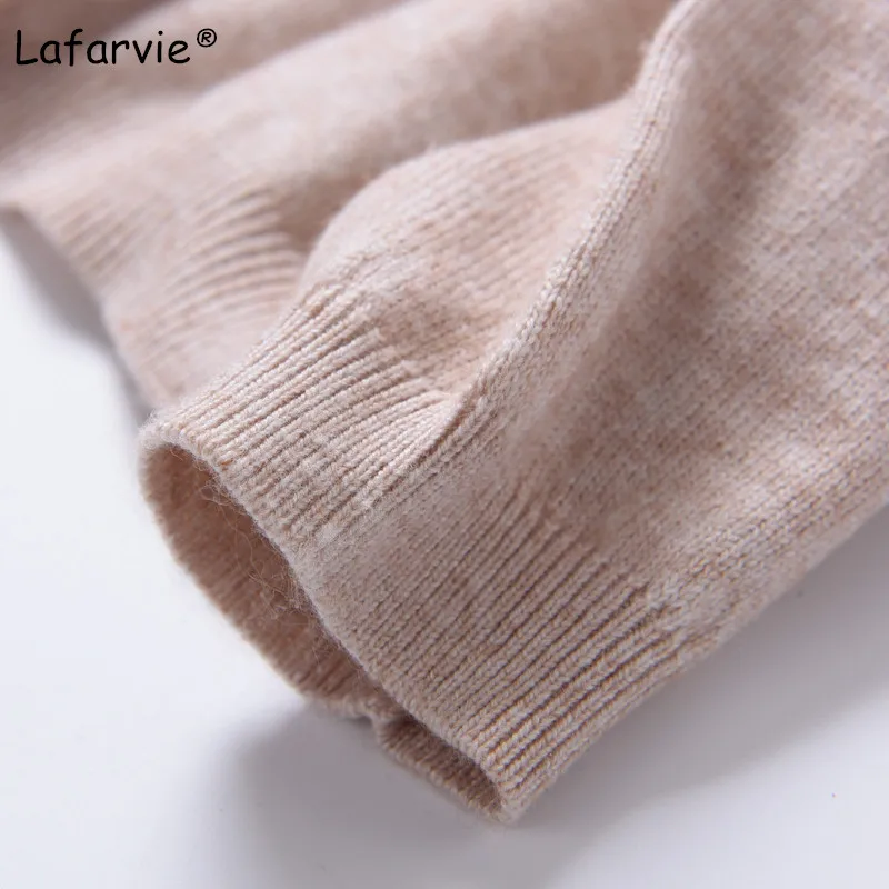 Lafarvie Turtleneck Knitted Cashmere Sweater Women Autumn Winter Full Sleeve Casual Loose Pullover Female Solid Color Jumper Lafarvie Turtleneck Knitted Cashmere Sweater Women Autumn Winter Full Sleeve Casual Loose Pullover Female Solid Color Jumper