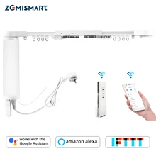 Электрический мотор-занавес Zemismart с треком, Alexa Echo, Google Home Control через tuya App Таймер Broadlink RF433.