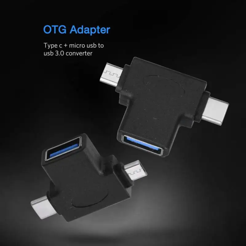3 в 1OTG кабель адаптер Высокоскоростная передача с двумя интерфейсами USB3.0 для