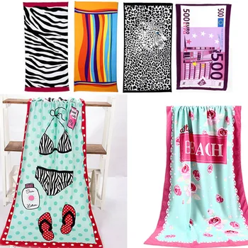 

Colorful Stripe Big 70*140cm Hot Sale Water Absorbent Microfiber Bath Beach Towel Fast Drying