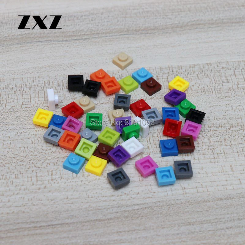 

ZXZ 15 Colors MOC Brick Plate 1x1 Short Building Blocks Bricks Compatible With Legoes 3024 Plate In Stock
