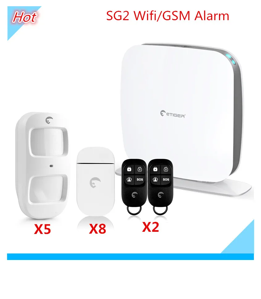 

Etiger Secual box Wifi Alarm System Wifi GSM alarm Wifi Security Alarm system With Android and IOS App Control