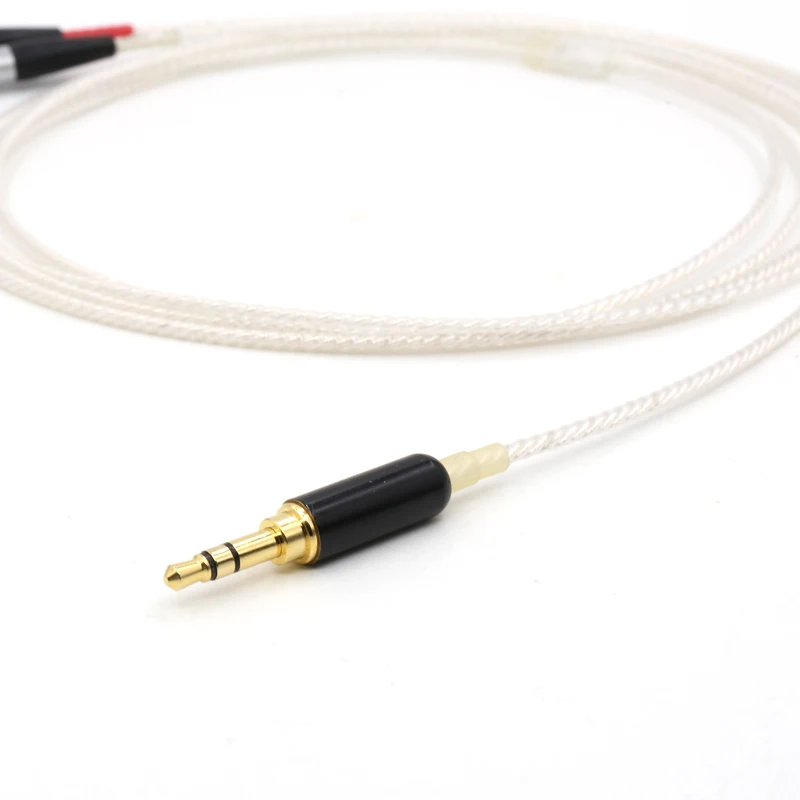 Free shipping 3 5mm Silver plated 99 998 5N OFC Cable For HD800 Headphone Earphone cable