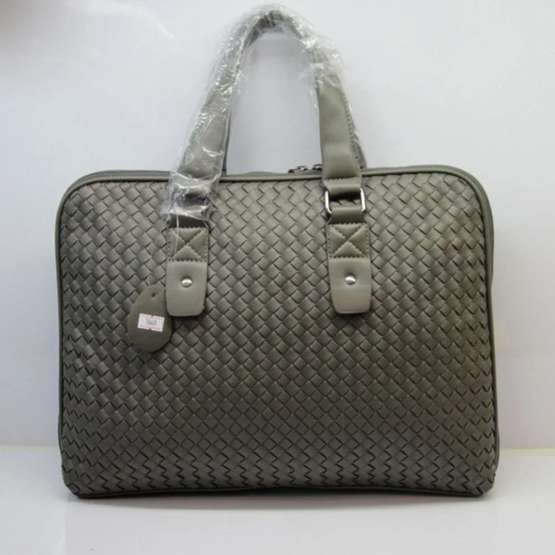 Faux leather handbag men&#39;s portfolio briefcase bag women laptop handbags zipper closure solid ...