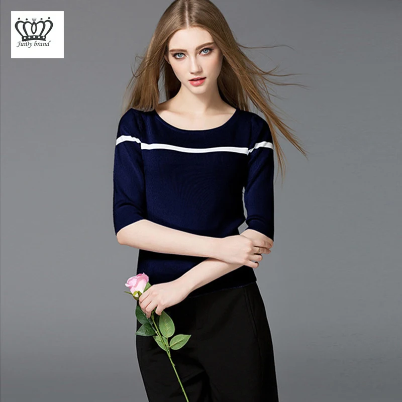 

2019 Spring /summer Women's Brand Knit Cotton Women Long sleeve Tops and 2 colors loose bat t shirt cotton sapphire like realiz