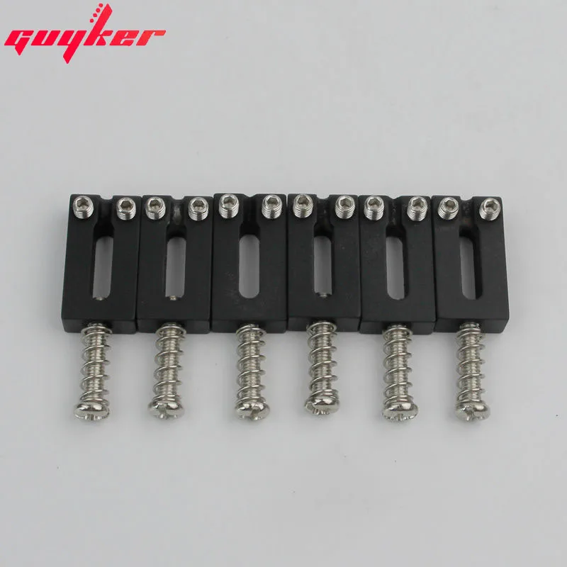 

6 PCS BLACK STAINLESS STEEL HIGH MASS BRIDGE SADDLES 10.5MM 10.8MM For Guitar Bridges