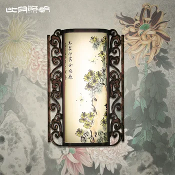 

Modern chinese style aisle wall lamp classical oak wood led wall lamp 3623